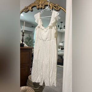 White Linen Jumpsuit